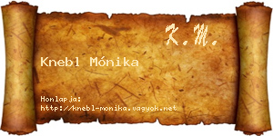 Knebl Mónika névjegykártya